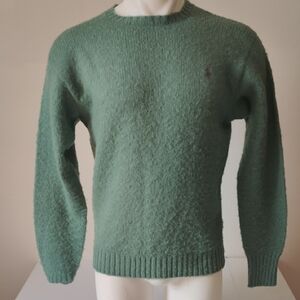 Ralph Lauren Polo green Shetland wool sweater sz 42